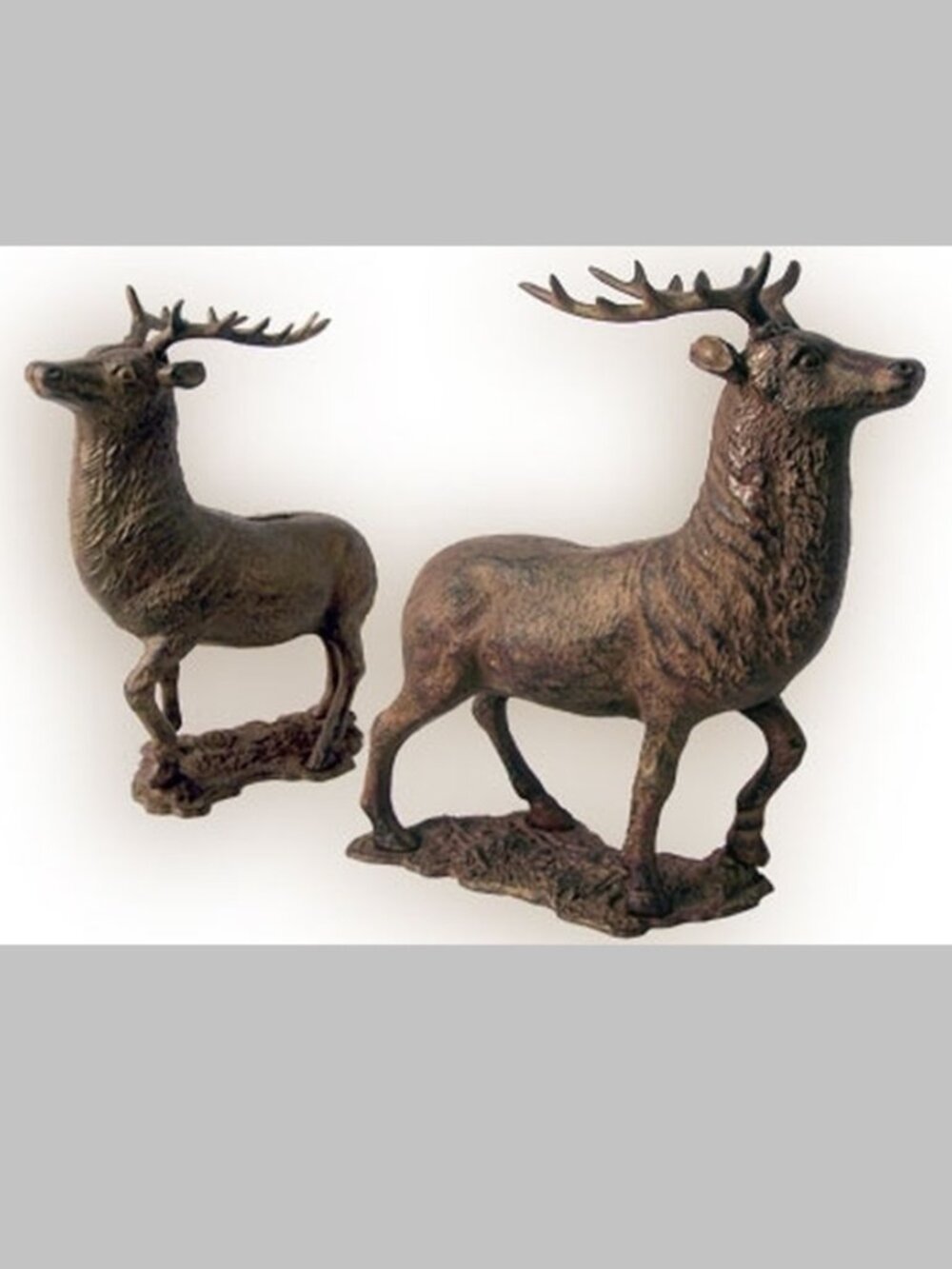 Cast Iron Huge Large Elk Statue / Figurine 12" tall by 10" long 04632